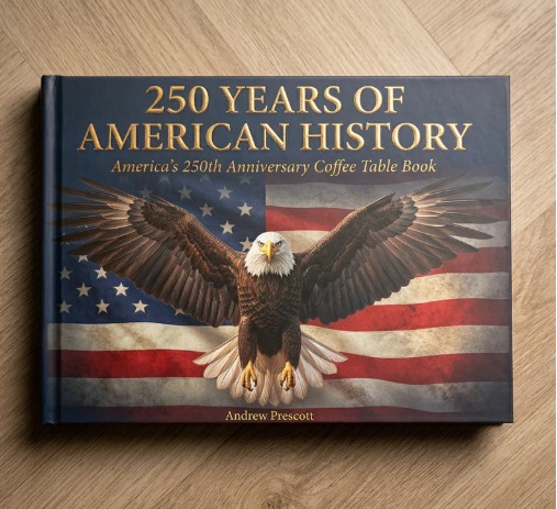 250 Years of American History - America's 250th Anniversary Coffee Table Book by Andrew Prescott